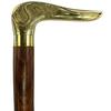 Vintage Hundegriff Gehststock Massives Messing Holzstock Antiker Viktorianischer Stil Sammlergeschenk