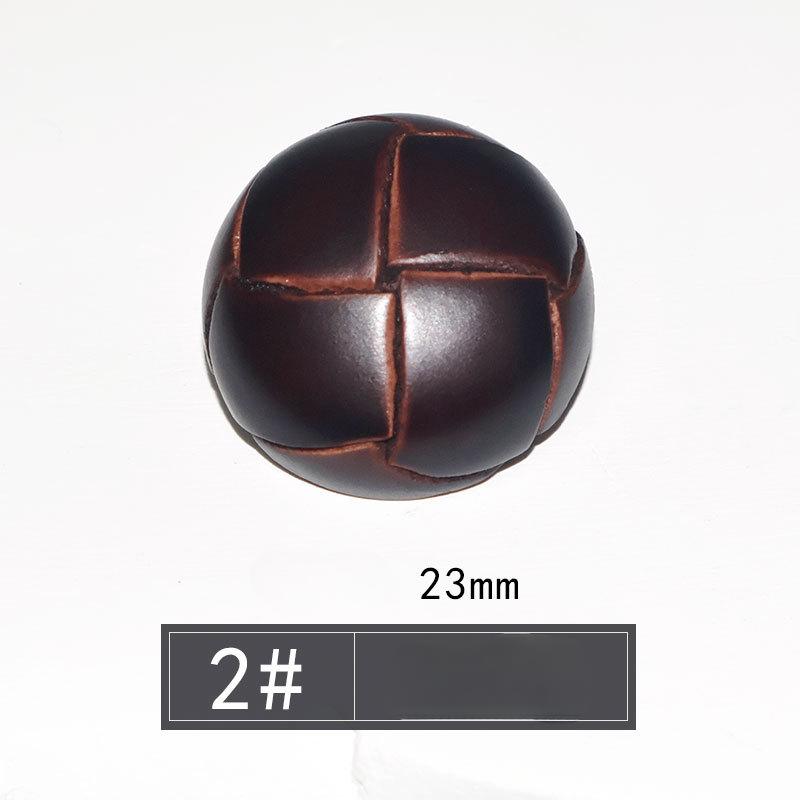 

Кожаные пуговицы, черные пуговицы, круглые пуговицы для мужских и женских пальто, кофейные кожаные пуговицы, кожаные пуговицы первого слоя, пуговицы для тренча Leather Buckle 2 #Red Brown 40L = 25MM