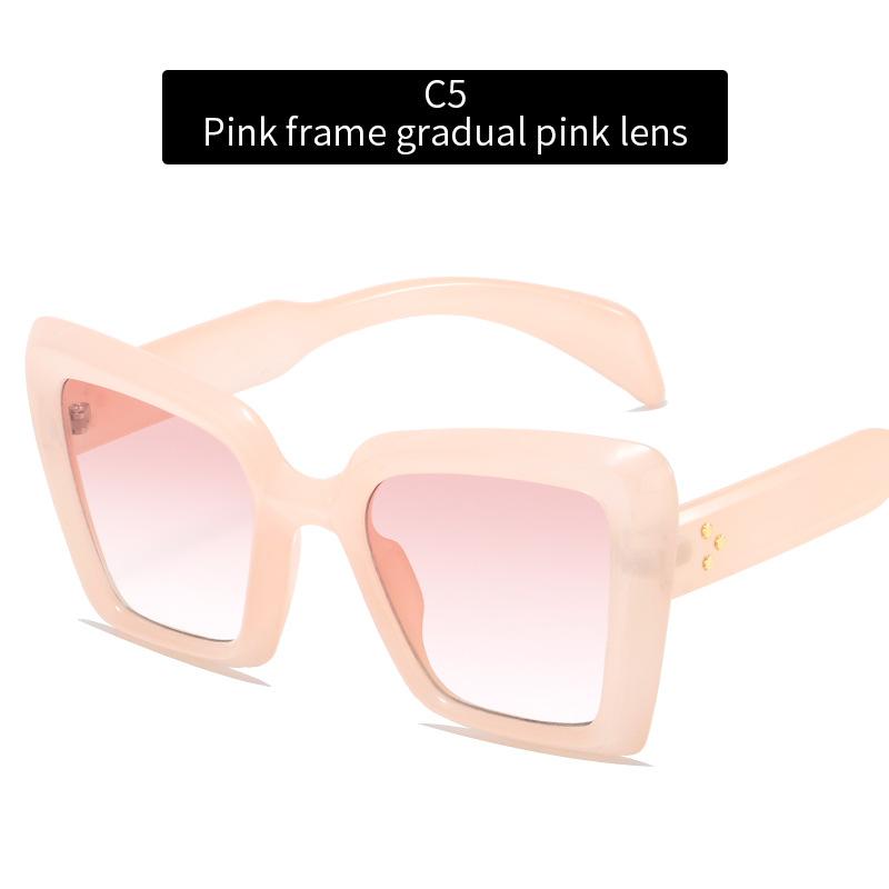 Hip Hop Sunglasses From Europe And America Square Cat Eyes Rice Nails Trendy Sunglasses New Ins Street Photos Trendy Fashion And