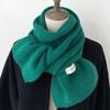 Wool knitted scarf men's and women's small scarf student couple warm shawl thickened to keep warm