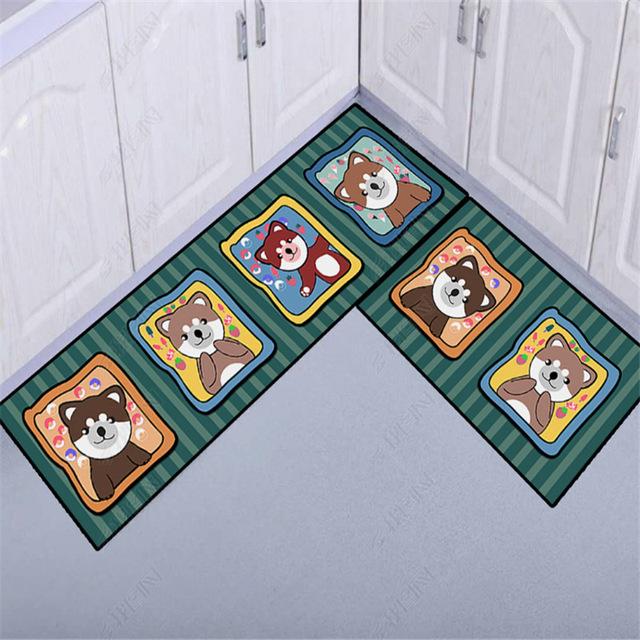 

Моющиеся кухонные напольные коврики, милый противоскользящий длинный коврик для украшения кухни, уличный коврик, внутренние коврики для входной двери 40x60cm 1pc