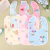 2/5Pcs Baby Cartoon Snap Waterproof Bib Super Soft Baby Bib Newborn Crystal Velvet Saliva Towel