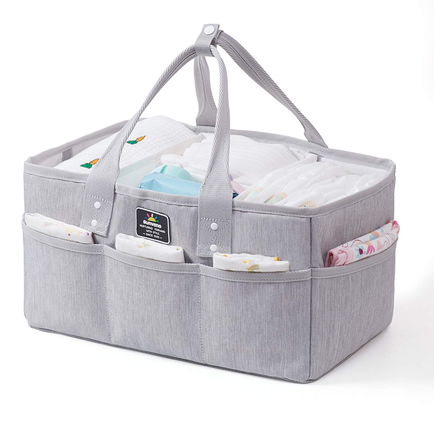 

Sunveno Diaper Storage Foldable Storage Baby Baby Supplies Storage Toy Small Item Baby Gift Box, Case, Basket, Bag, Storage, Storage, (Gray) серый