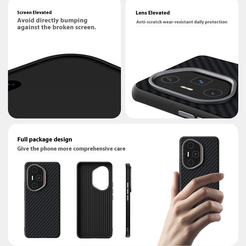 ABEEL For Honor 300 Case Compatible with MagSafe Carbon Fiber Texture Back Cover