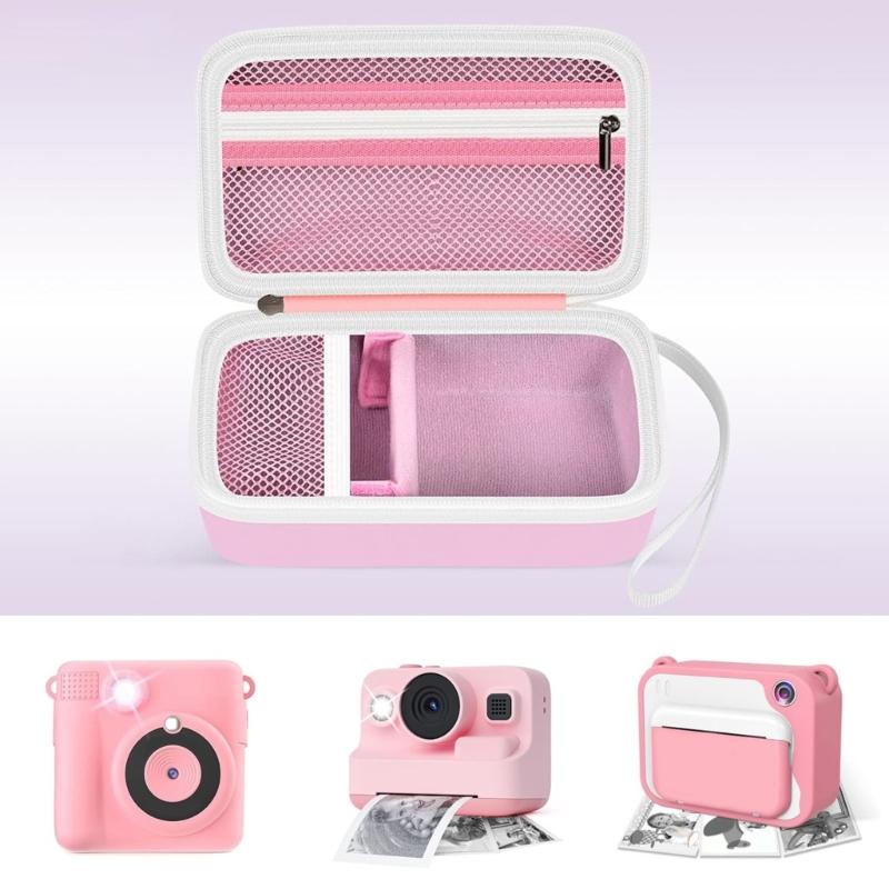 Waterproof Shockproof EVA Kids Camera Case with Wrist Strap for Print Cameras Accessories Storage and Travel