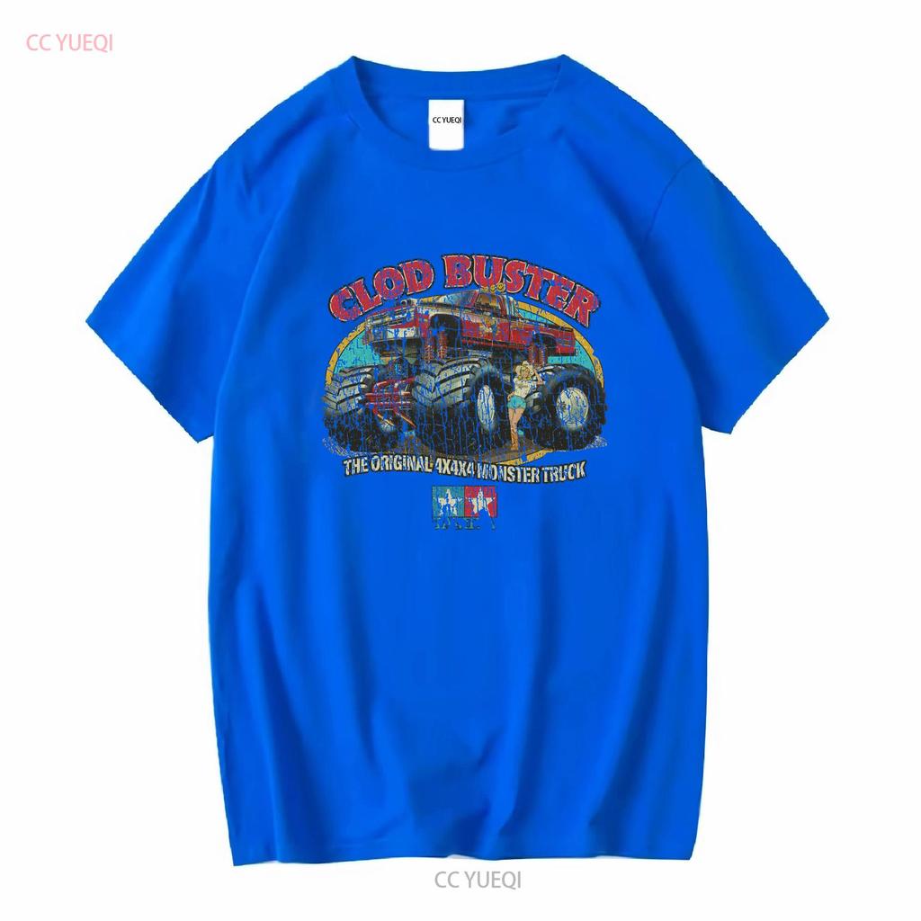 Clod Buster 4x4x4 Monster Truck 1987 Vintage Men's T Shirt Long or Short Sleeves Vintage Washed Homme Casual Fashion