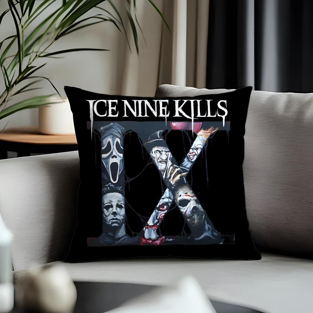 Hot IIce Nine Killsing Cushion Cover Antidustmite Pillowcase Invisible Zipper Silky Short Plush Sofa Cushion Cover
