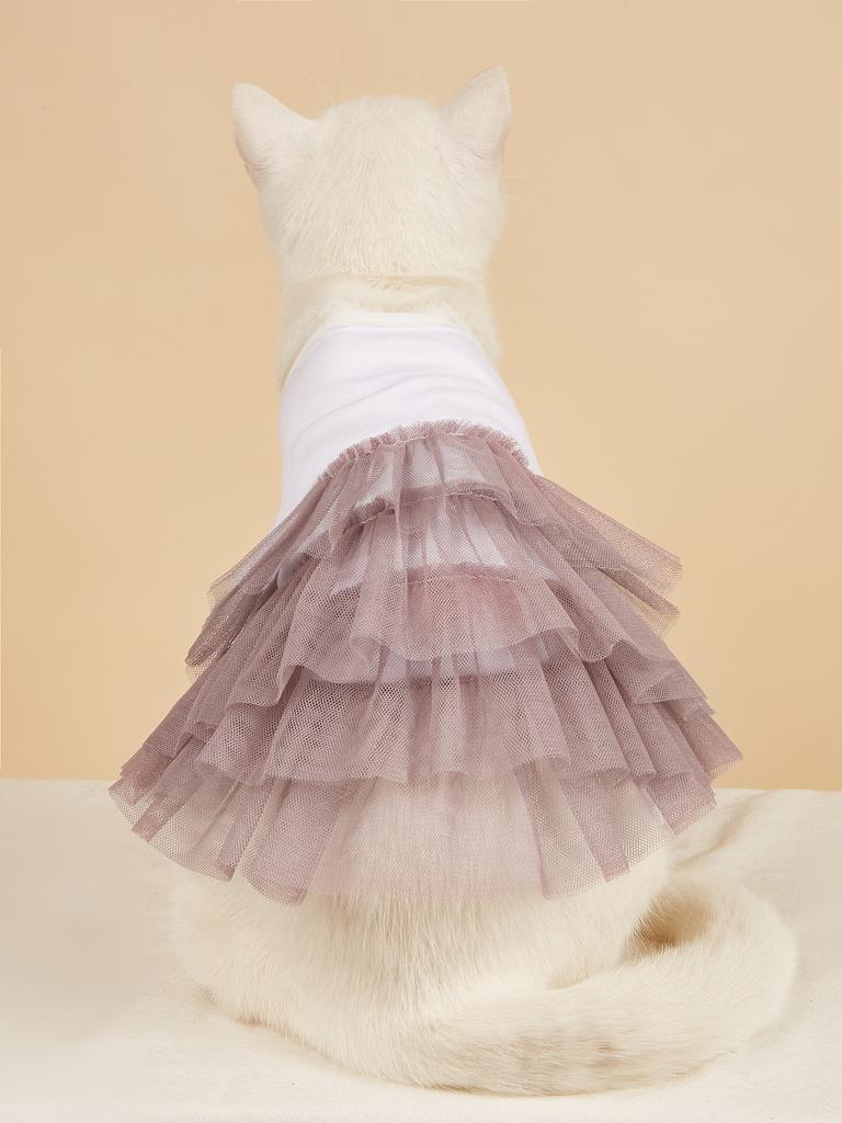 Hundekleid Haustier Hochzeitskleid Prinzessin Spitze Welpe Geburtstagsparty Outfit Formelle Kleidung Mädchen für Kleine Mittelgroße Hunde Katzen