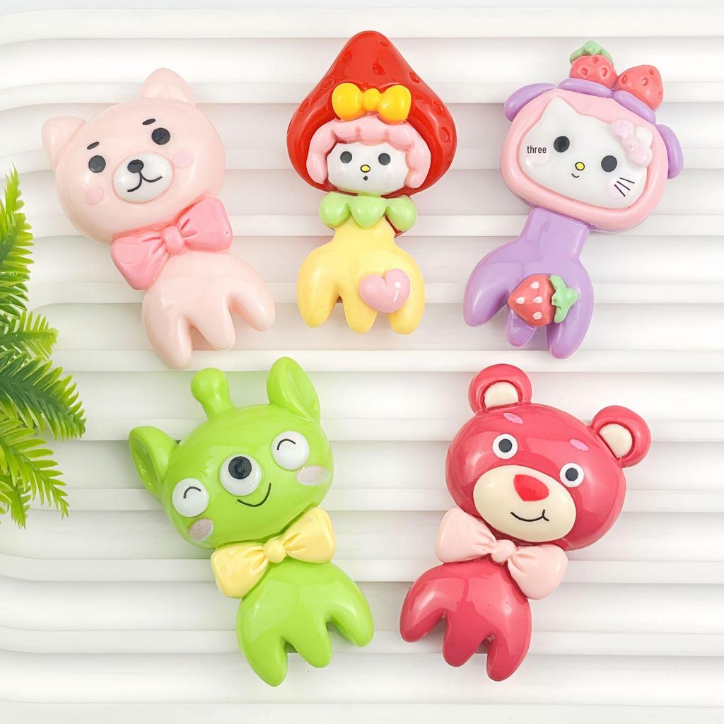 Medium Western Animal & Food Resin Accessories: DIY Fork, Handmade Box, Phone Case, Fridge Magnet, Shoe Buckle Decor