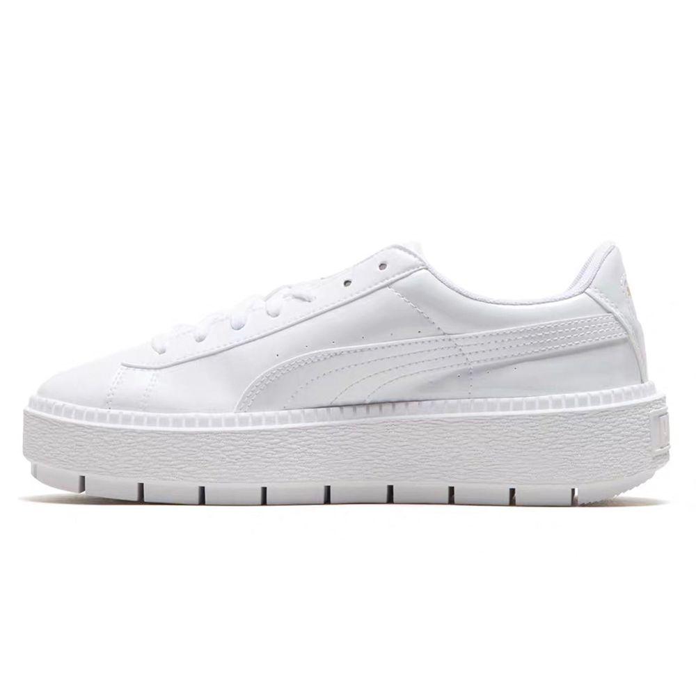 Puma Basket Platform Retro Low-Top Casual Sneakers Unisex Sneakers White 367046-01