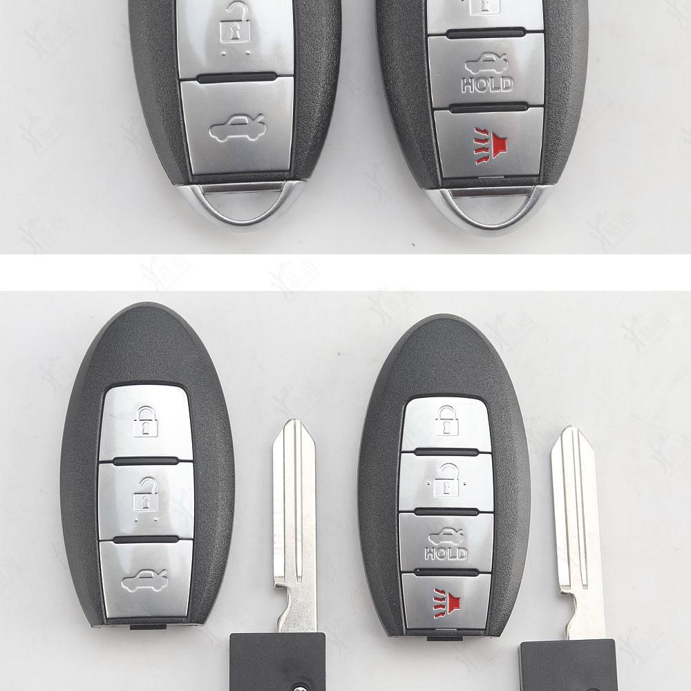 KYDZ 4-Button Smart Key Card for Nissan Model 3 - Remote Key, No Logo
