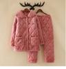Winter Comfortable Warm Three-layer Pajamas Women's Winter Thickened Velvet Warm Home Clothes Set
