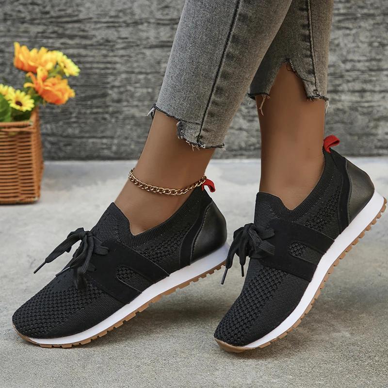 Tênis de Tricô Leves para Mulheres Respiráveis Slip On para Caminhada Corrida Mulher Tamanho Grande 43 Antiderrapante Casual Sapatos Esportivos
