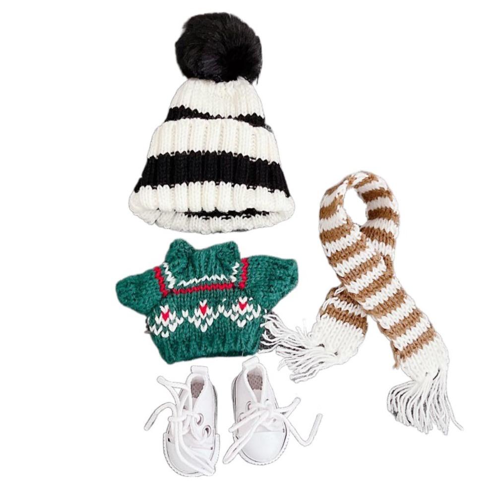 

Scarves 17cm Labubu Pendant Clothes Knitted Hat Labubu Doll s Clothes Set Kids Girls Toys style 5