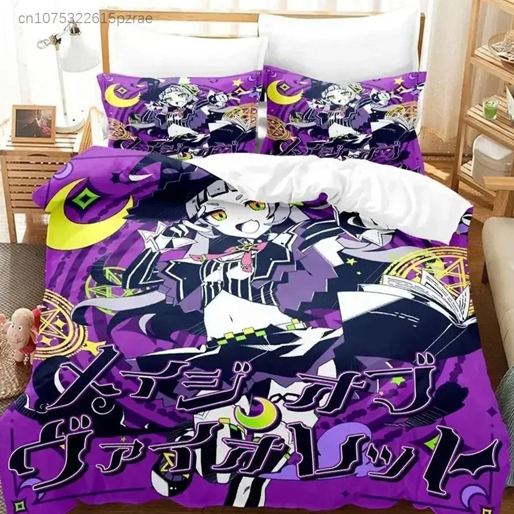 New Murasaki Shion Bedding Set 3D Printed Suitable For Bedroom Duvet Cover Set With Pillowcases Kids Home Textile