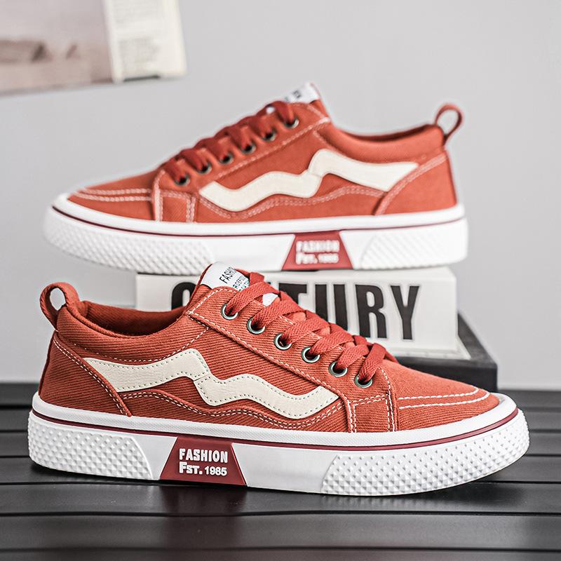 Canvas shoes men's 2025 new summer non-slip sports board shoes men's summer breathable red versatile casual men's shoes