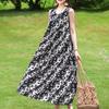 Vestido sin mangas de talla grande para mujer, vestidos largos casuales sueltos, ropa de verano vintage