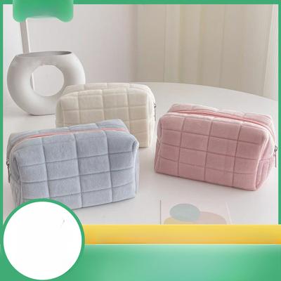 Suede Makeup Bag, Storage Bag, High-end Feel, Large Capacity, Travel Storage Bag, Portable, Lightweight Design, Cute Appearance