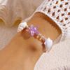 Bohemian Starfish Shell Bracelet for Women Girls Summer Beach Conch Colorful Rice Beads Beaded Bracelet Friendship Jewelry Gifts