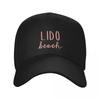 Lido Key Beach Typography of Beach of Florida Baseball Cap Thermal Visor Funny Hat Hat Unisex Sun Caps Hats Women Unisex's