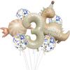 Retro Matte Little Dinosaur Candy Aluminum Film Balloon Set Sequined Birthday Party Atmosphere Arrangement