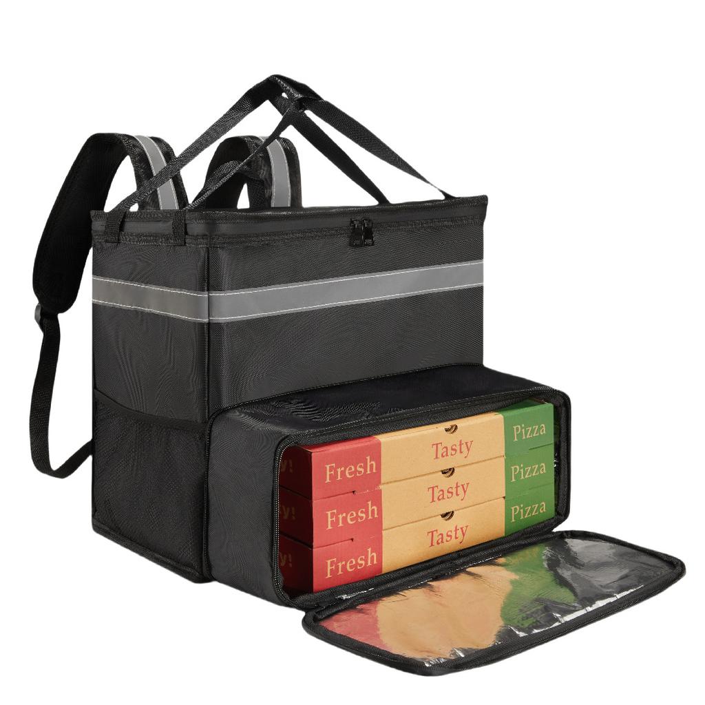 Pizza-Liefertasche mit doppelter Schulter, tragbare Lieferbox, verdickte Isoliertasche mit großer Kapazität