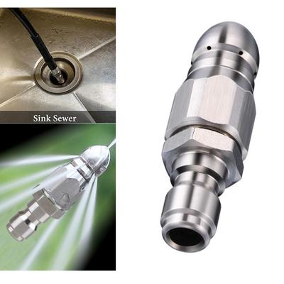 5000 PSI Sewer Jetter Pressure Drain Jetter Hose Nozzle For 1/4 Pressure Washer Quick Drain Hose Nozzle Tool Water