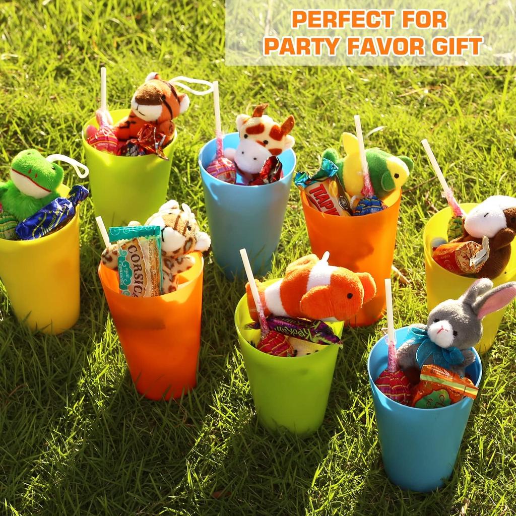 56 Pack Mini Plush Animals Toys Bulk, Small Stuffed Ocean Animal Toy Set, Keychain Decoration for Claw Machine, Birthday Party Favor, Goodie Bag