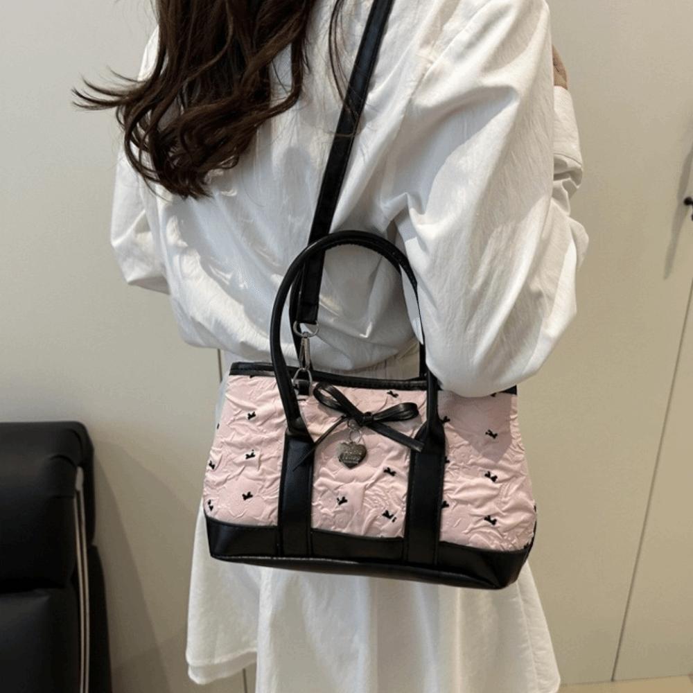Stylish Bow Shoulder Bag Leisure Women's Handbags Ins Style Bowknot Bucket Bag  Outfits