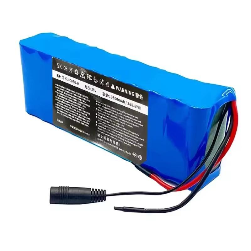 36V 10s2p 10500mAh Lithium Battery for Electric Scooters with Built-in BMS