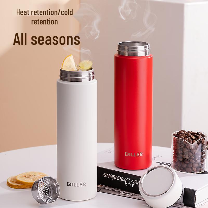 Dilebell Kids' 316 Stainless Steel Dual-Drink Water Bottle