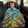 Dinosaur Blanket for Kids, Soft Flannel Throw Blanket with Precision Seams, Double-Sided Warm Nap Blanket, Role-Play Cape Machine Washable Kids
