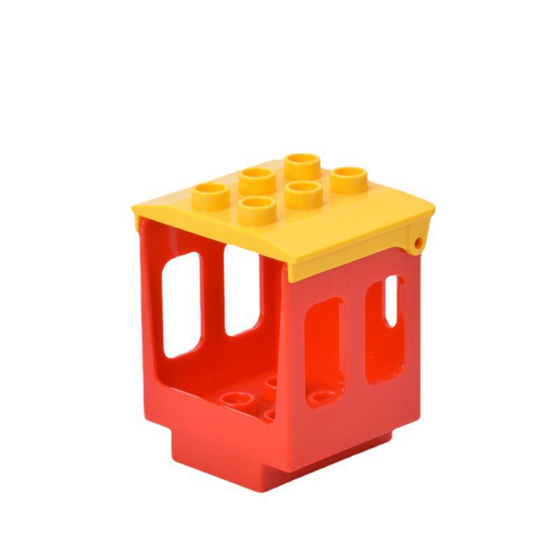 Children's Playground Large Block Set - Compatible with LEGO, Includes Small Car, Loose Parts, and Seesaw Accessories