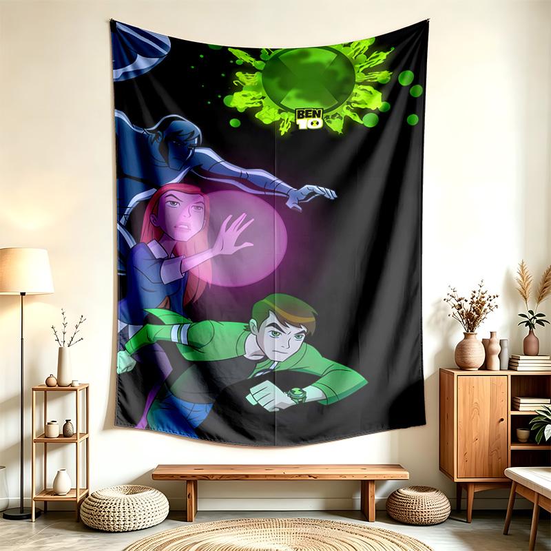 Ben 10 (14) Tapestry Nadaje Się Do Dekoracji Domów, Akademików I Sypialni Miękkie W Dotyku I Idealny Prezent Dla Przyjaciół I Rodziny