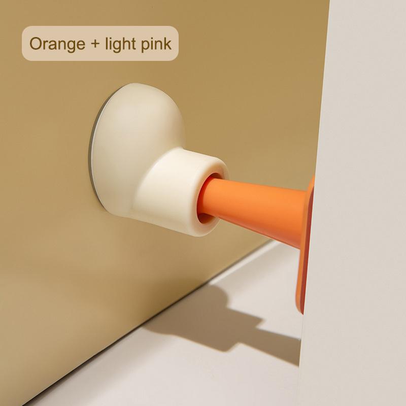 Cute Wall Door Stoppers, Silicone Self Adhesive, No Drill, Decorative Door Holder Stops