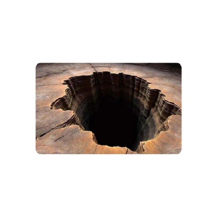 

3D Bottomless Hole Visual Illusion Absorbent Doormat Nonslip Floor Rug Carpet for Functional and Aesthetic Entryway 4