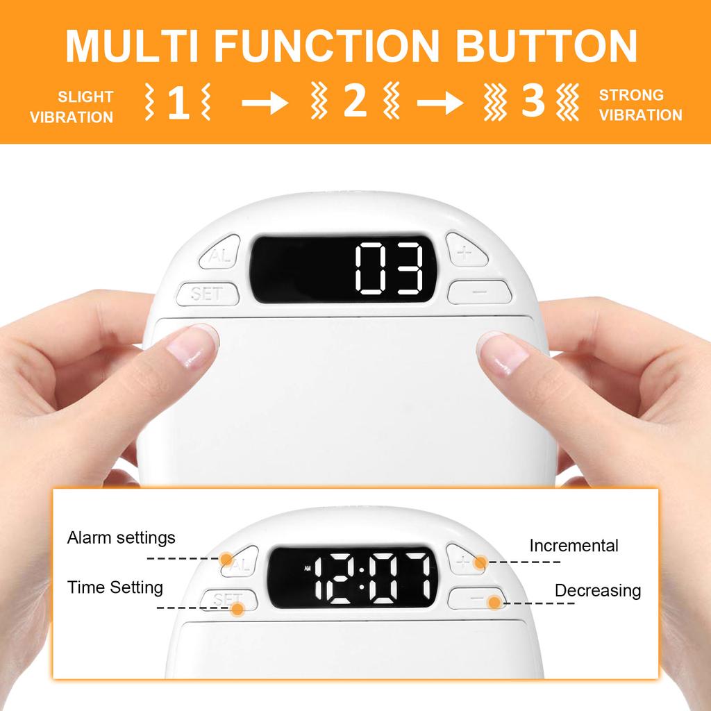 Alarm Clock Silent Vibration Alarm Clocks Student Wake Up Strong Wake Artifact Creative Mute LED Digital Clock for Heavy Sleeper