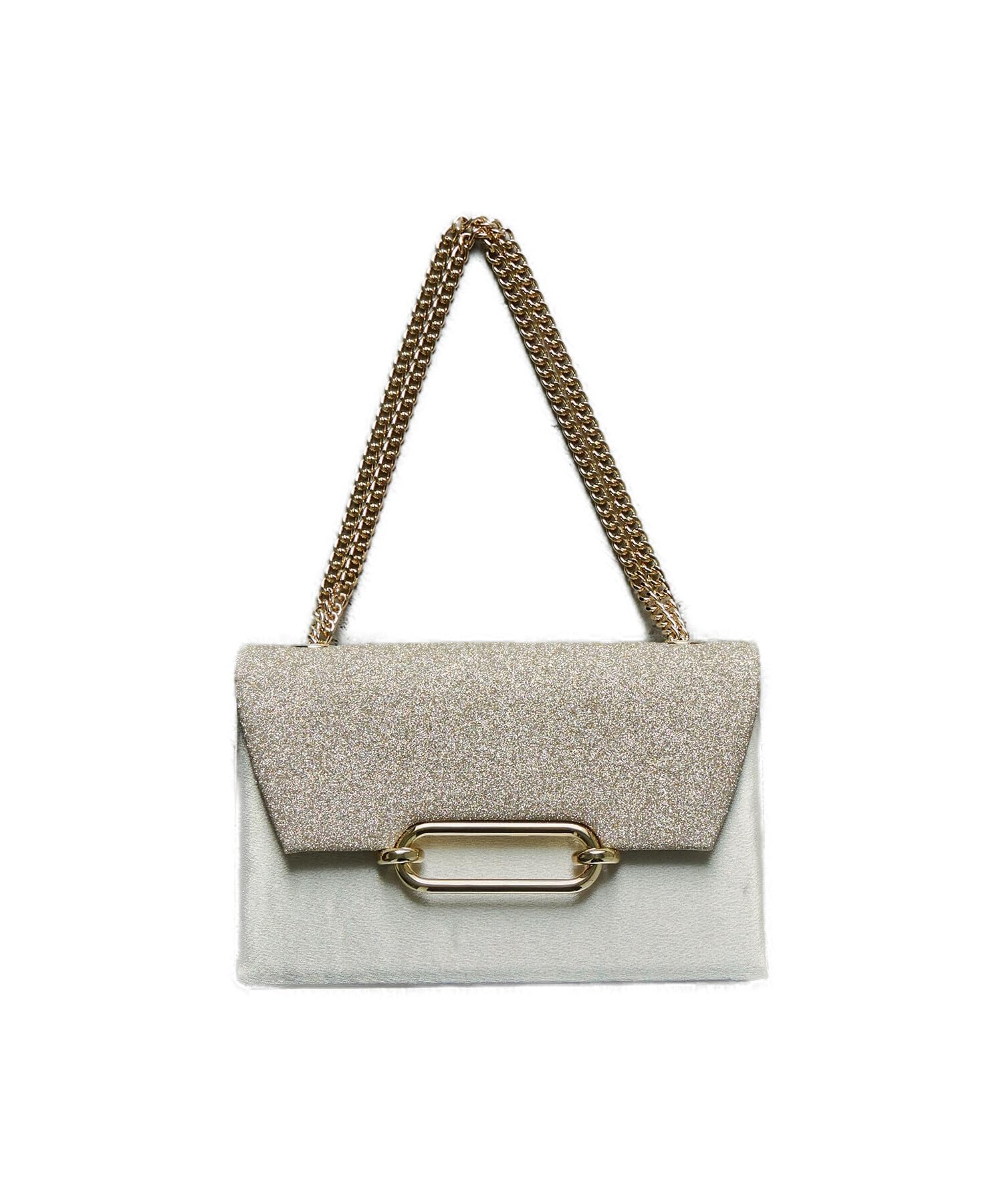 [niana] Квадратная блестящая атласная сумка на цепочке, Мини-сумка, Вечерняя сумка, 2 способа ношения, Сумка, Бежевый, F