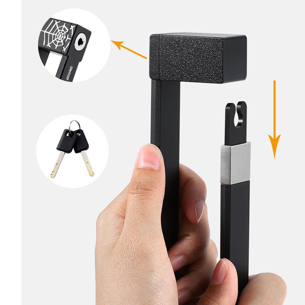 High Security Bicycles Lock Heavy Duty AntiTheft Cycling Lock with Key and Brackets Bike Security Folding Lock Enduring