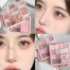 Palette d'ombres à paupières 12 couleurs Blush facial Highlighter Illuminateur Longue tenue Brillance Paillettes Mat Maquillage pour les yeux Cosmétique