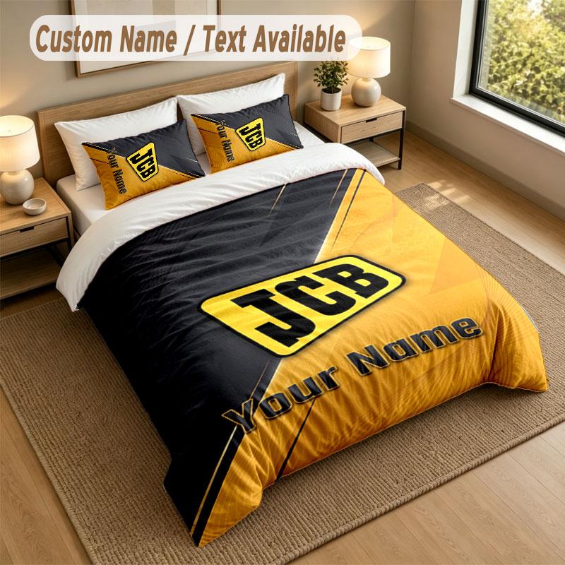 Bedding Set 1 Duvet Cover 2 Pillowcases JCB Print Soft Bed Linen Bedroom Decor