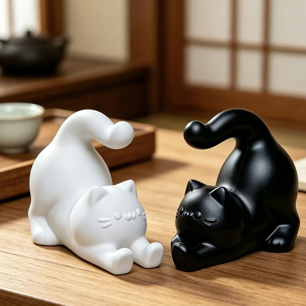 3D Printed Cat Desktop Phone Holder Portable Lazy Phone Stand Home Office Accessory For Video Viewing Decor Ornament Gift