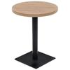 VidaXL Bistro Table MDF and Steel Round 60x75 Cm Oak Color Bar Cafe 245612
