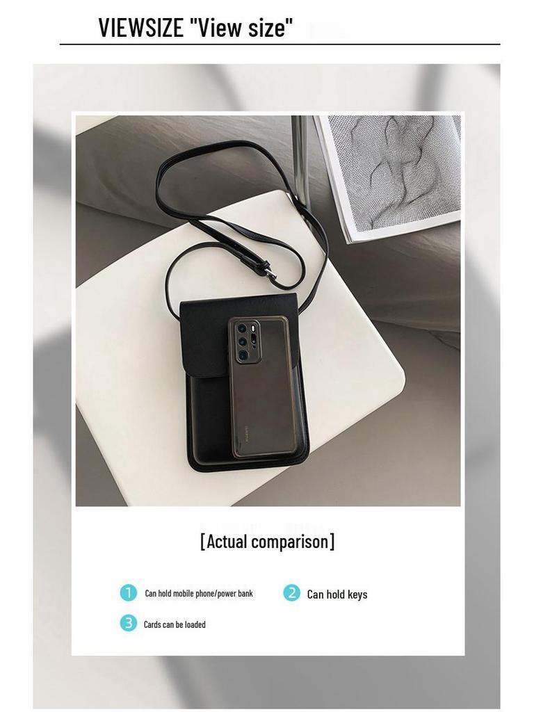 Versatile Vertical Crossbody Bag: Compact Single Compartment