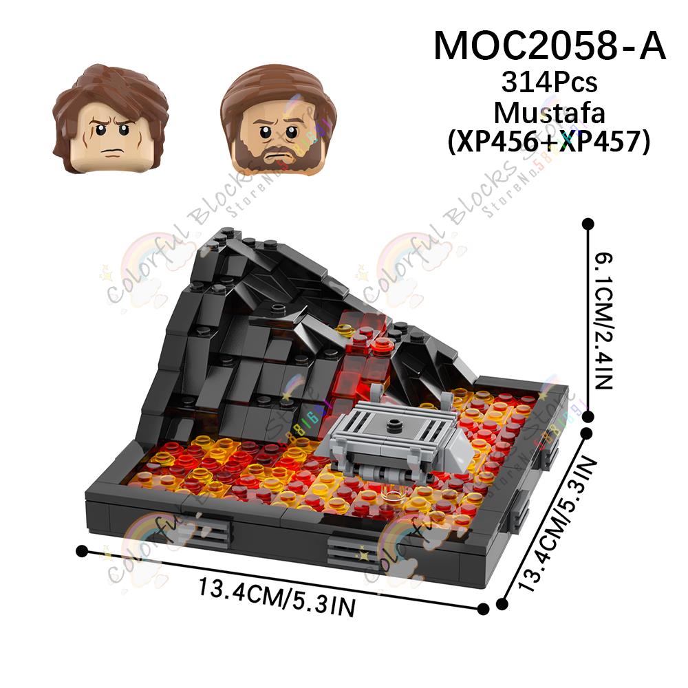 Războiul Stelelor Scene din Film Blocuri de Construcție MOC DIY Sci-Fi Mustafar Nava Imperială Figurină de Acțiune Asamblare Cărămizi Jucării Pentru Copii