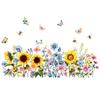 Butterfly and Flower Wall Stickers for Home Decor - Removable Vinyl Wall Art for Living Room Bedroom Hallway Entrance