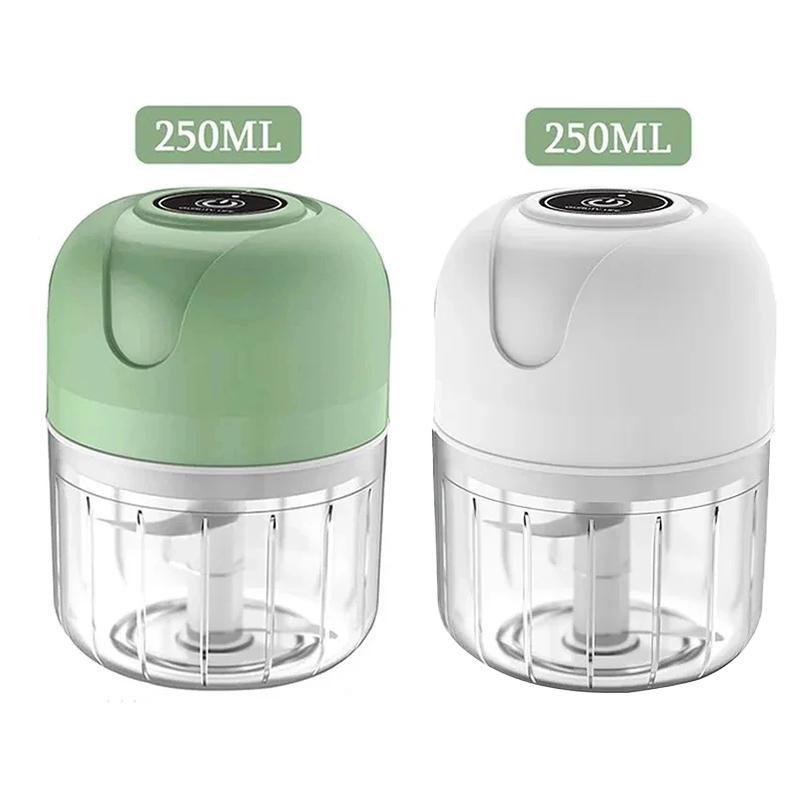 250ml Electric Garlic Masher Crusher Wireless Kitchen Food Chopper Usb Portable Meat Grinder Crushed Ginger Vegetable Crusher
