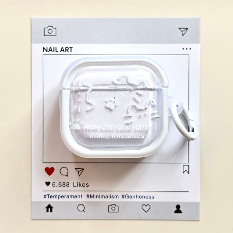 

Protective Case Pro2 Earphone Case Second and Third Generation Noise Reduction Version Third Generation Fourth Generation H Korean Simple Ins Apple Airpods Pro [Line cat Cat Claw] send ring