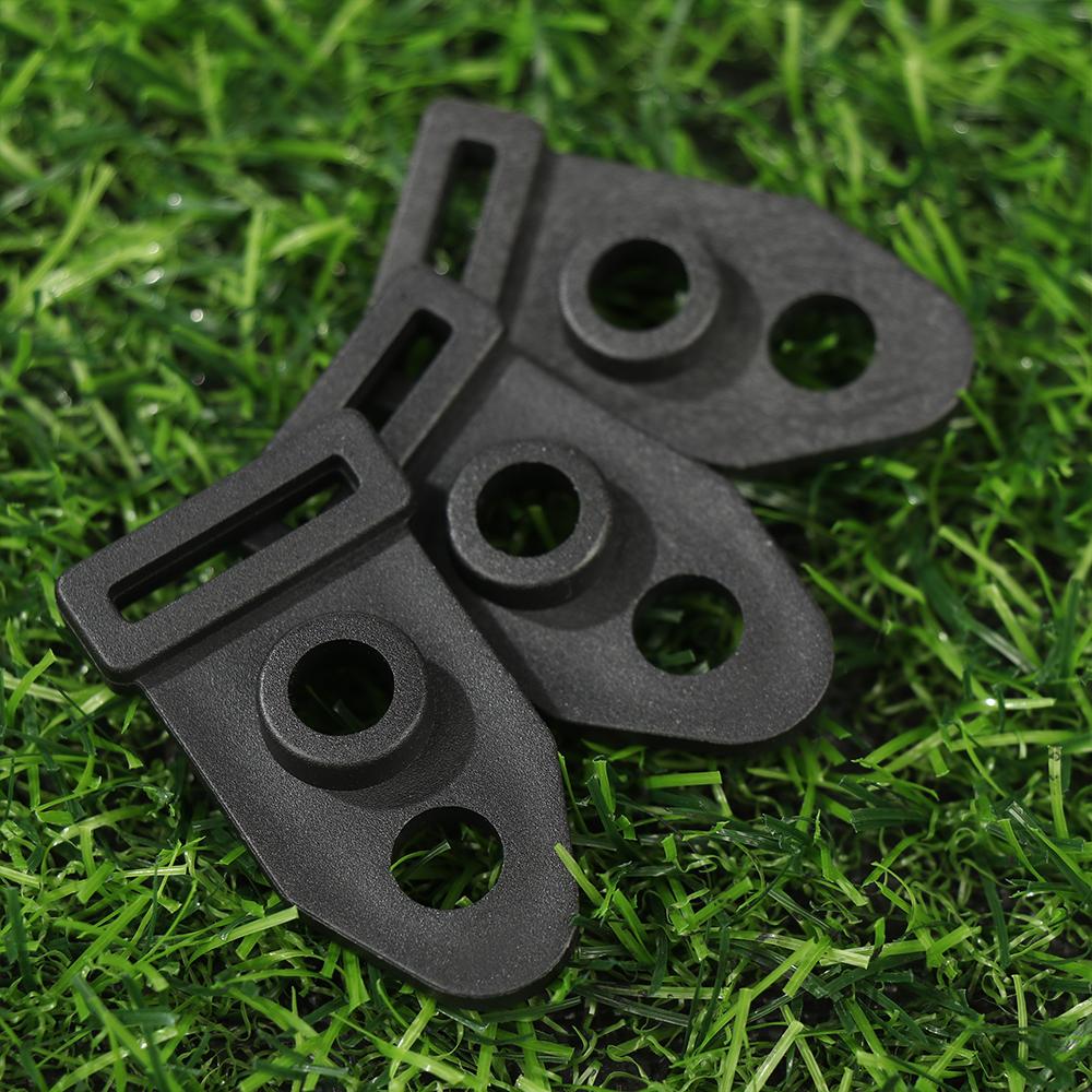 10/20pcs Double Eyes Tool Black Wind Rope Buckle Tent Clip Outdoor Camping Traveling Tent Feet Clamp