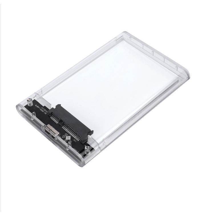 2.5 Inch Transparent SATA SSD USB 3.0 High-Speed Laptop Hard Drive Enclosure